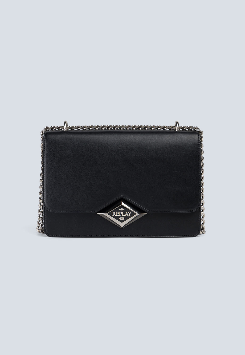 תיק צד לנשים בצבע שחור עם רצועת