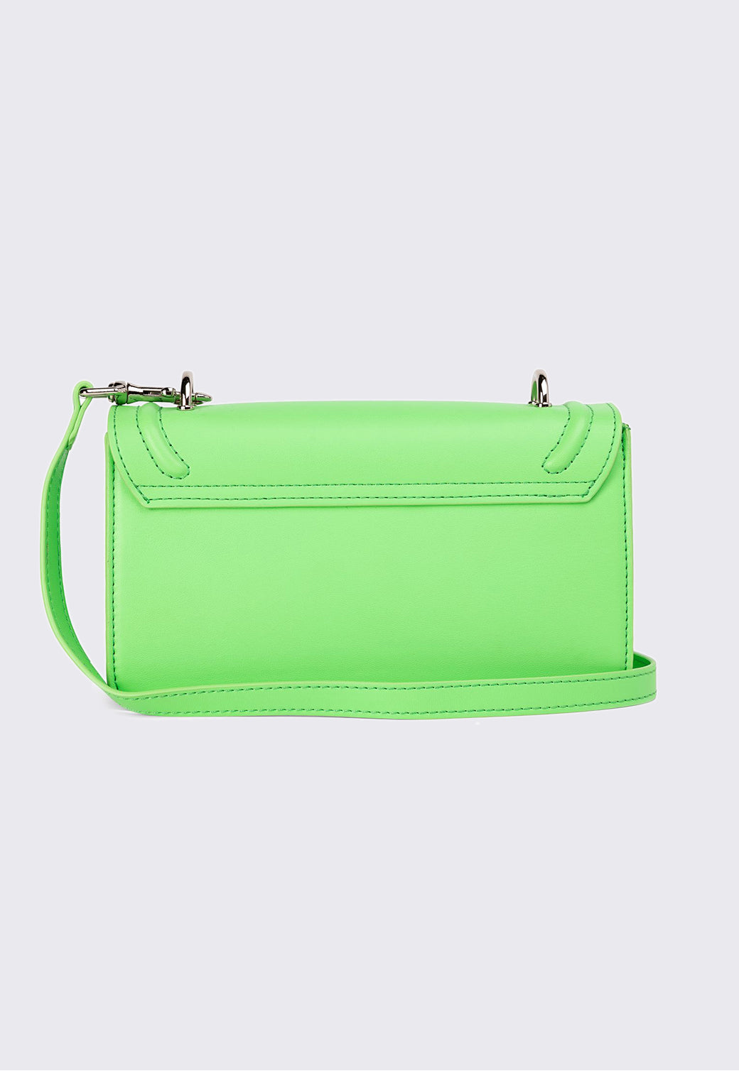 תיק צד לנשים בצבע ירוק ליים עם לוגו