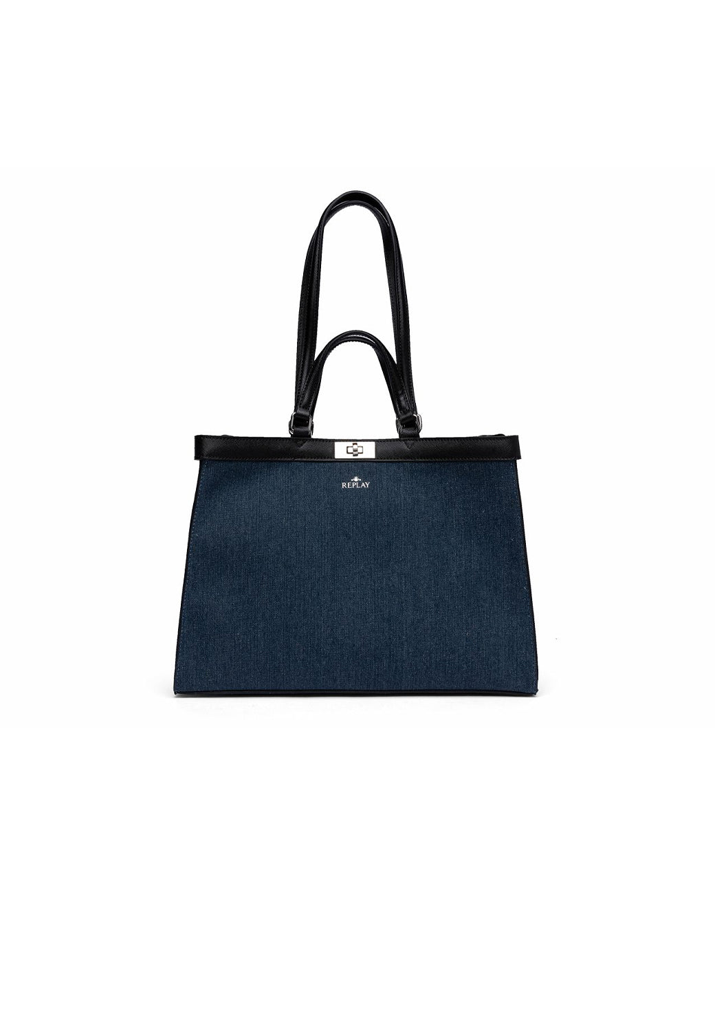 תיק צד בעיצוב ג'ינס עם תפרים