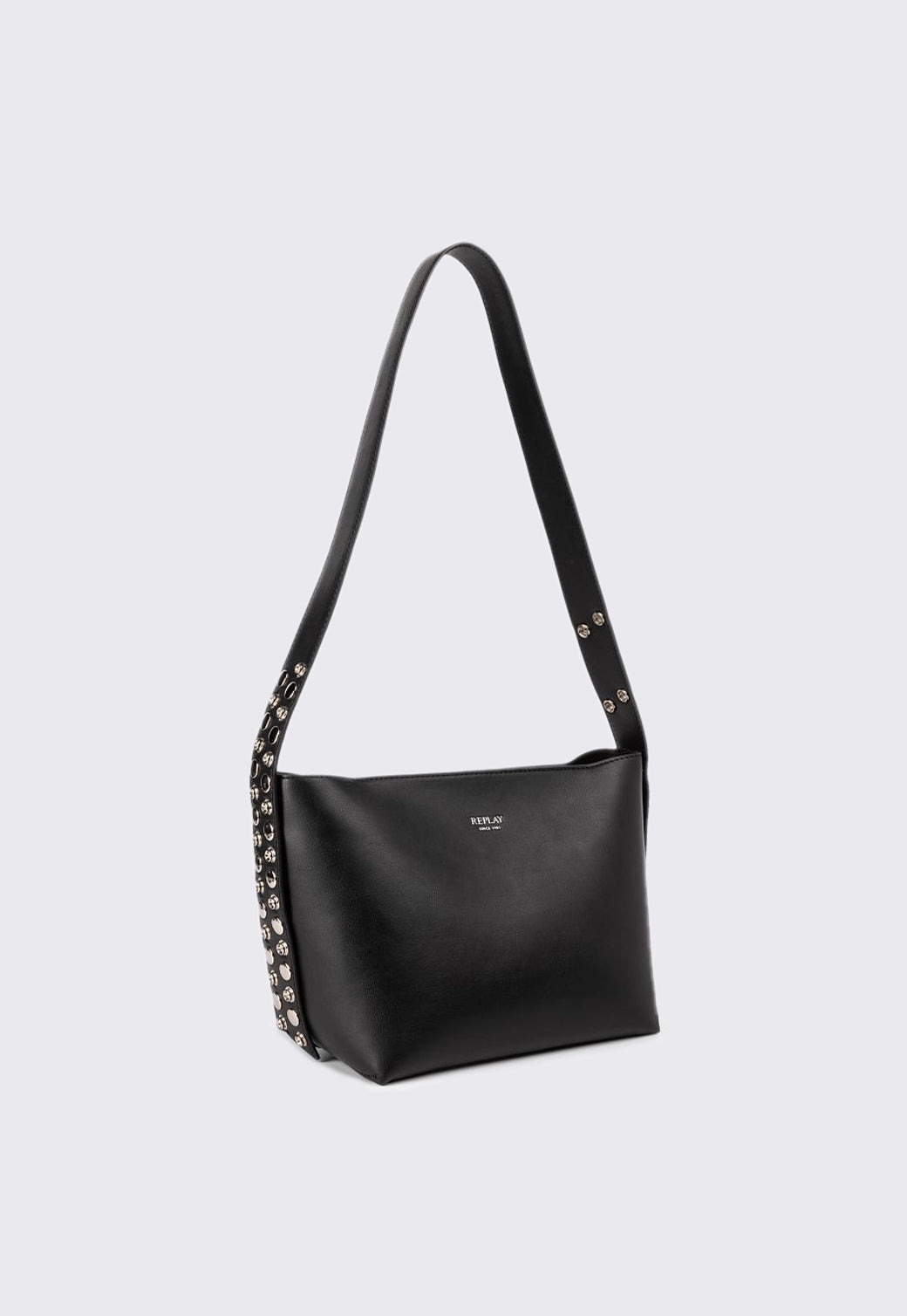 תיק צד לנשים בצבע שחור עם רצועת כתף