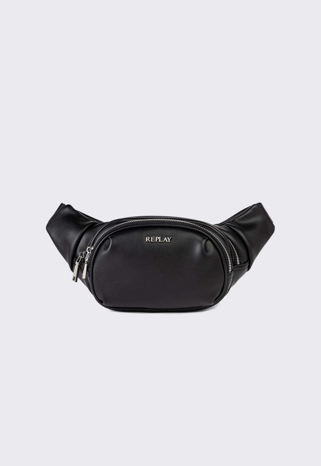 תיק פאוץ' בצבע שחור עם רוכסן עליון לנשים