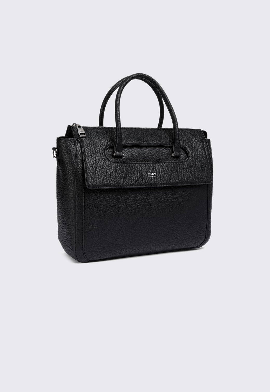 תיק יד לנשים בצבע שחור עם רצועת כתף