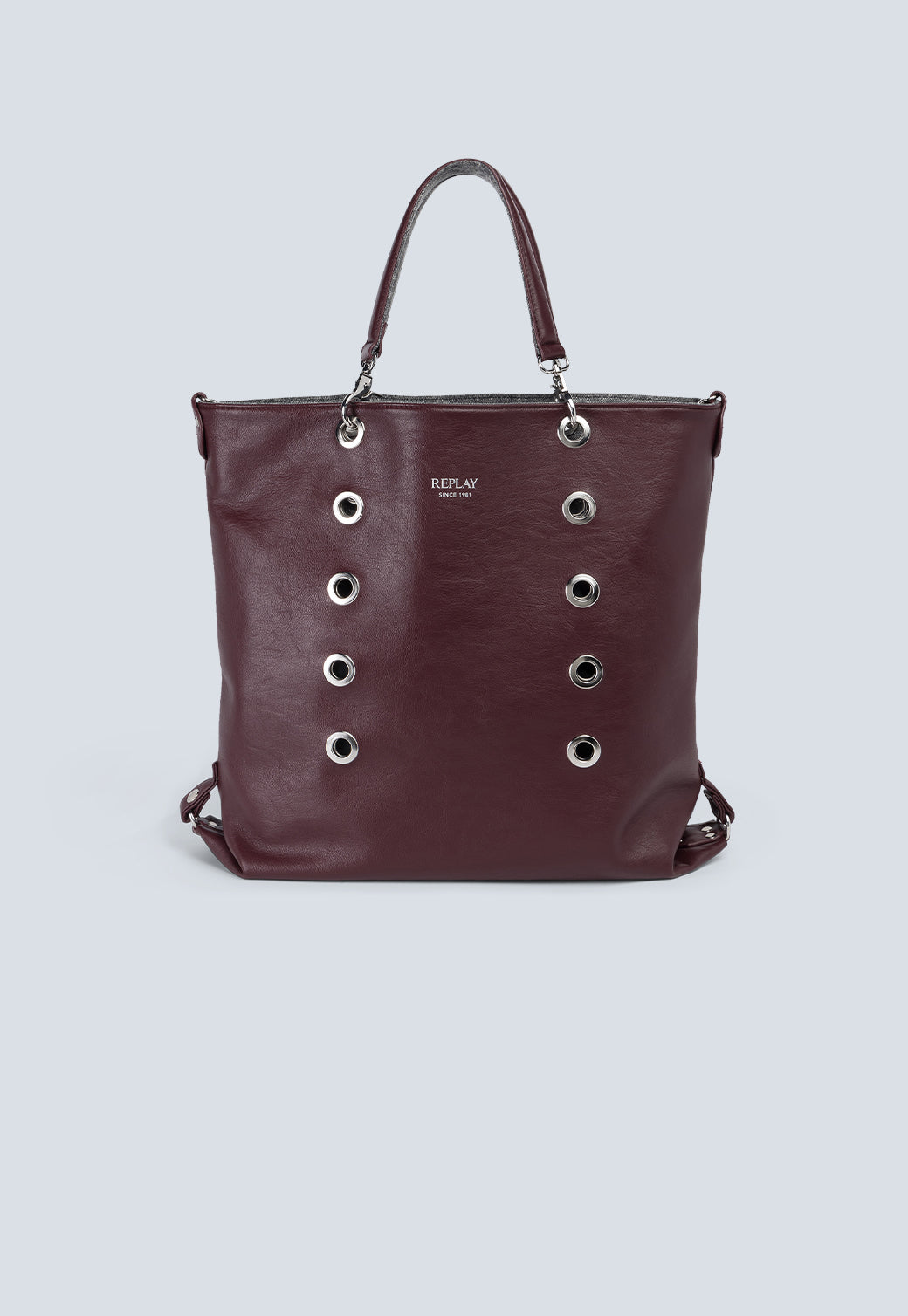 תיק יד לנשים בהדפס נחש אפור עם תיק קטן תואם