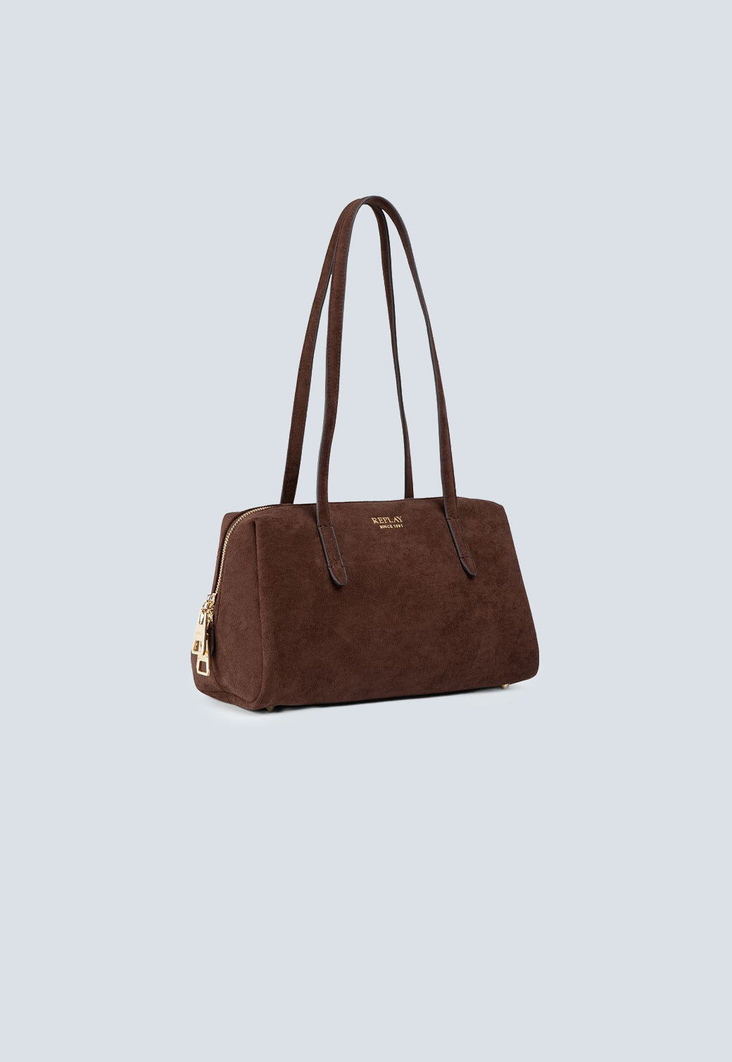 תיק יד לנשים בצבע חום כהה