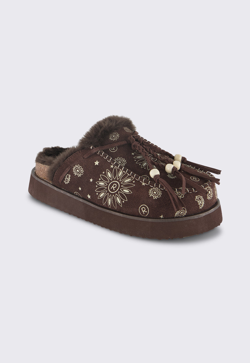 כפכפים סגורים לנשים חום עם בטנה רכה