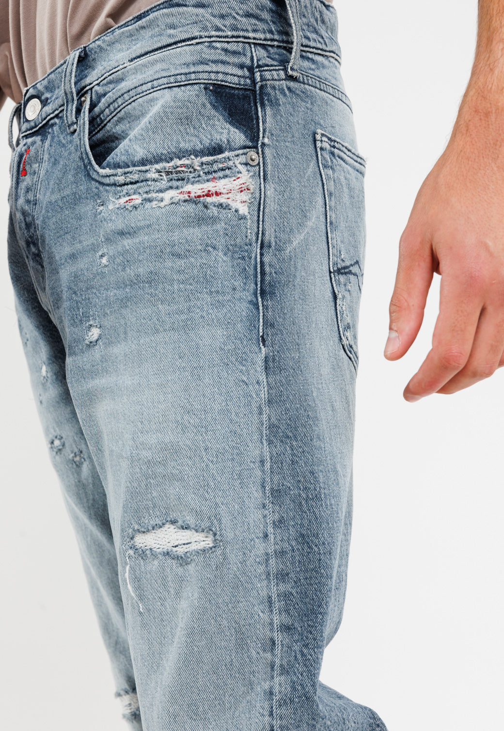 ג'ינס WILLBY לגברים בגוון כחול בינוני