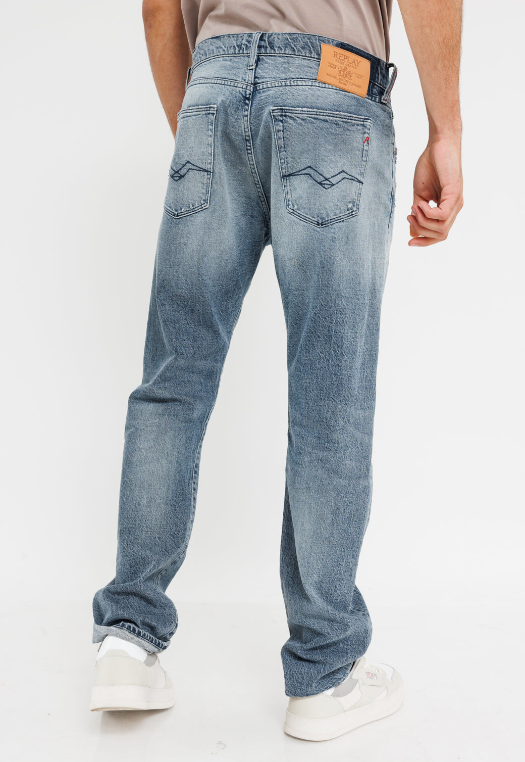 ג'ינס WILLBY לגברים בגוון כחול בינוני