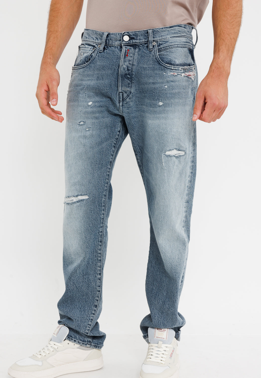 ג'ינס WILLBY לגברים בגוון כחול בינוני