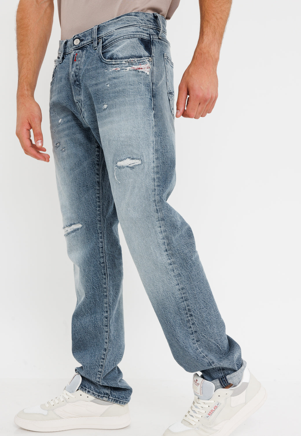 ג'ינס WILLBY לגברים בגוון כחול בינוני