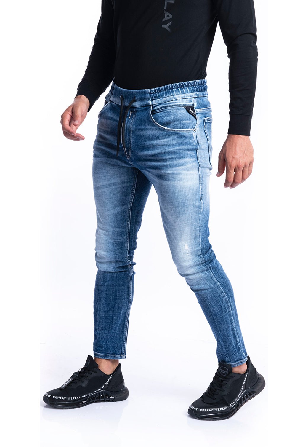 ג׳ינס סקיני גומי | גברים BLUE / 31