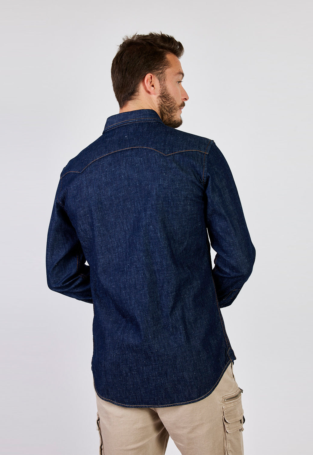 חולצת ג'ינס מכופתרת Slim גברים