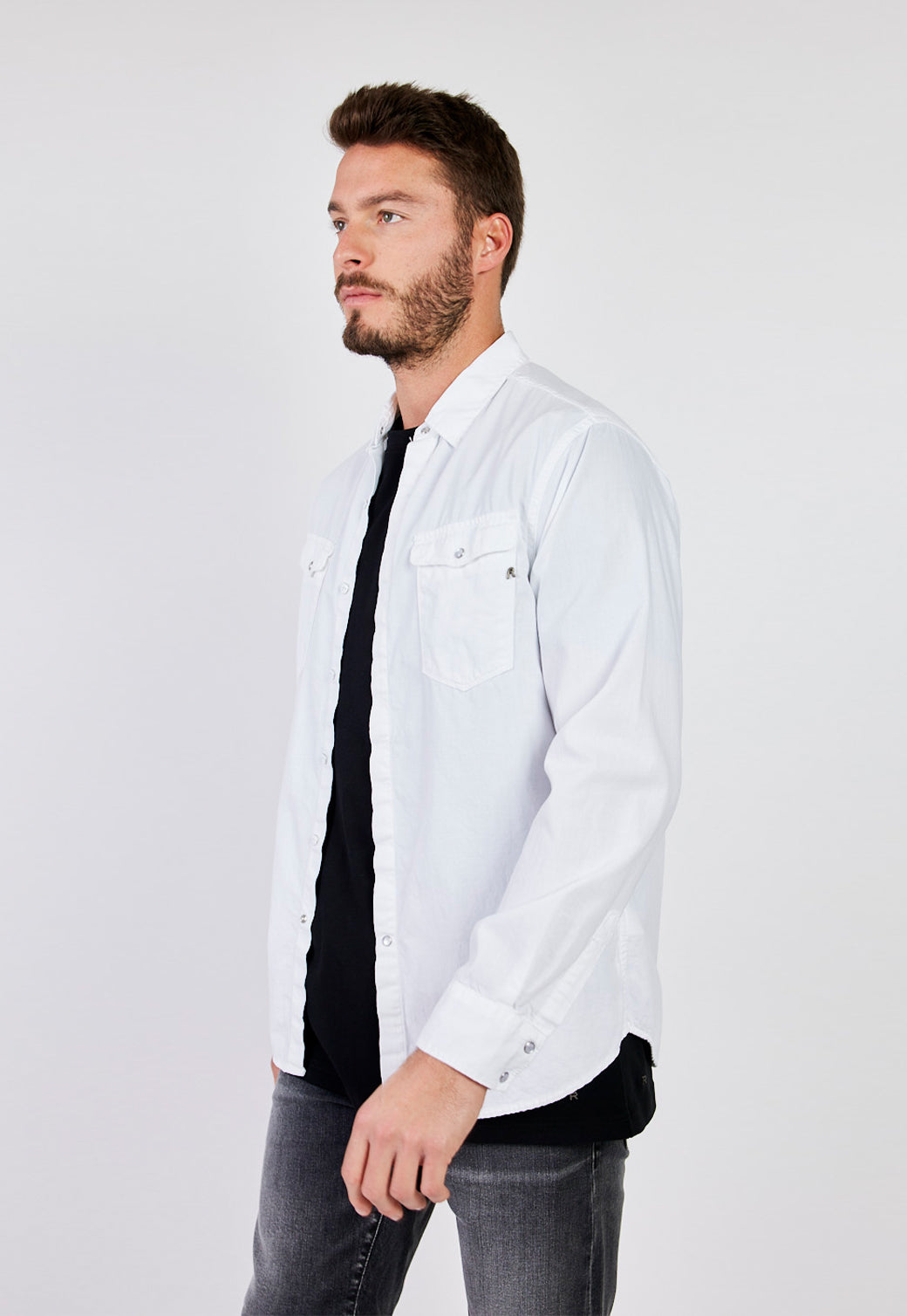 חולצה לבנה מכופתרת DoPlaid גברים