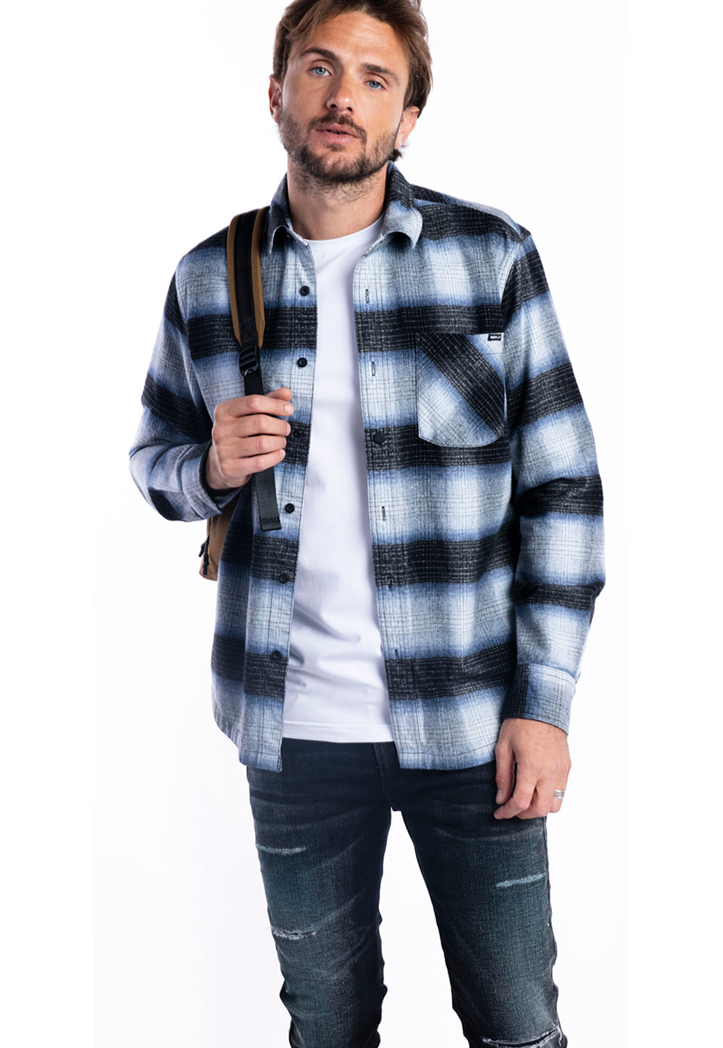 חולצה מכופתרת עם הדפס גברים