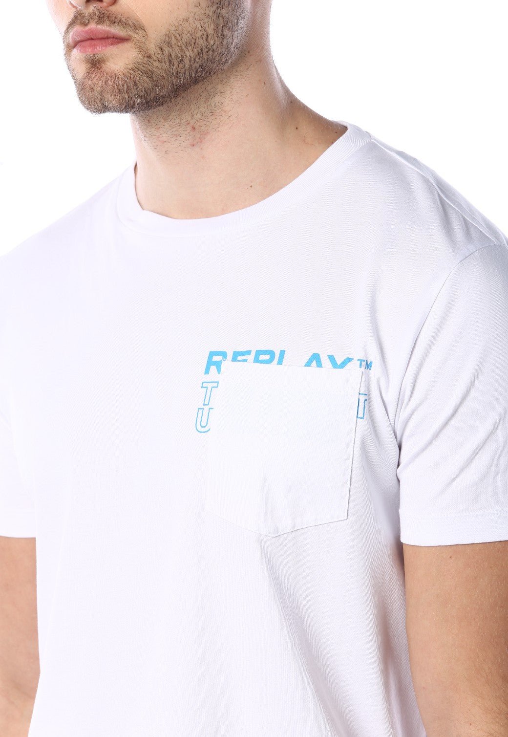 טי שירט קצרה עם כיס | גברים WHITE / L
