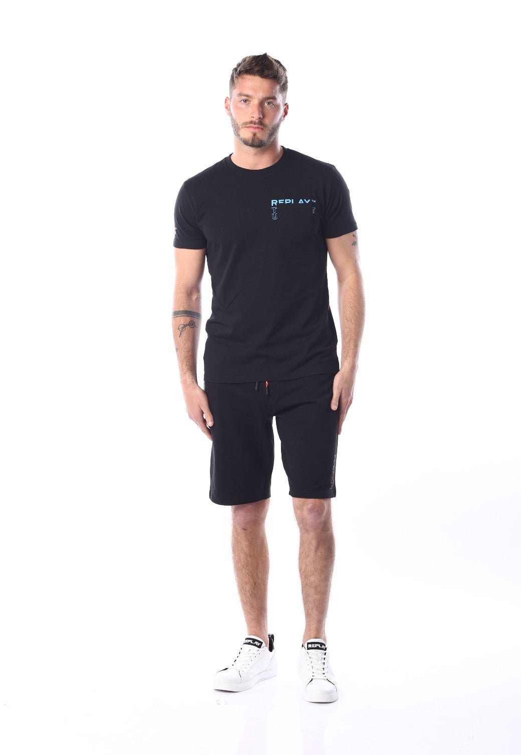 טי שירט קצרה עם כיס | גברים BLACK / L