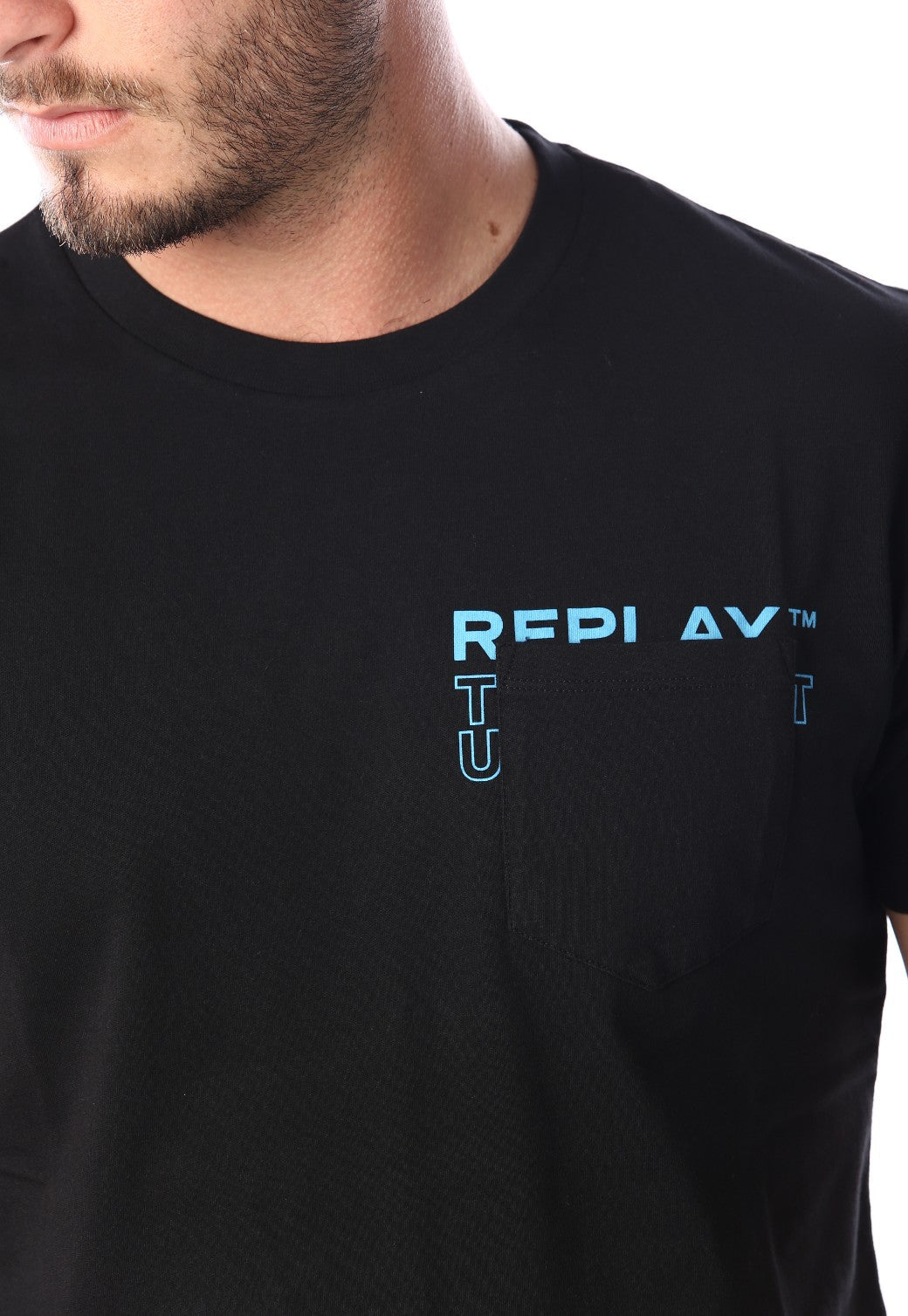 טי שירט קצרה עם כיס | גברים BLACK / L