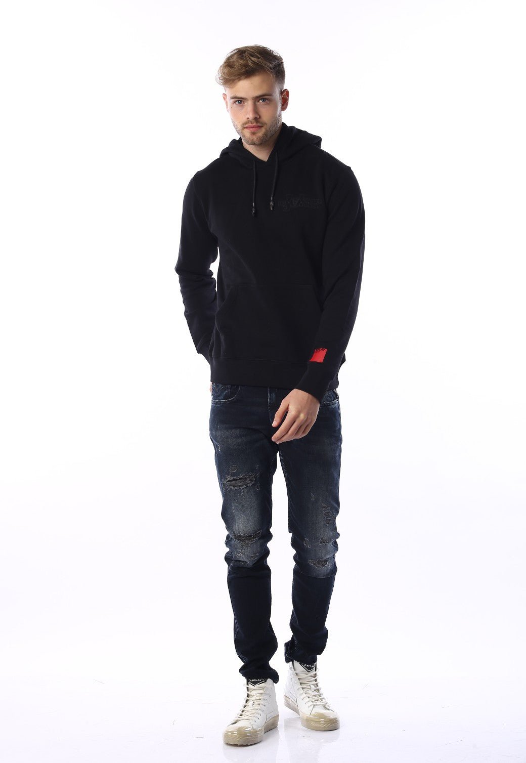 סווטשירט קפוצ'ון באטמן | גברים BLACK / L