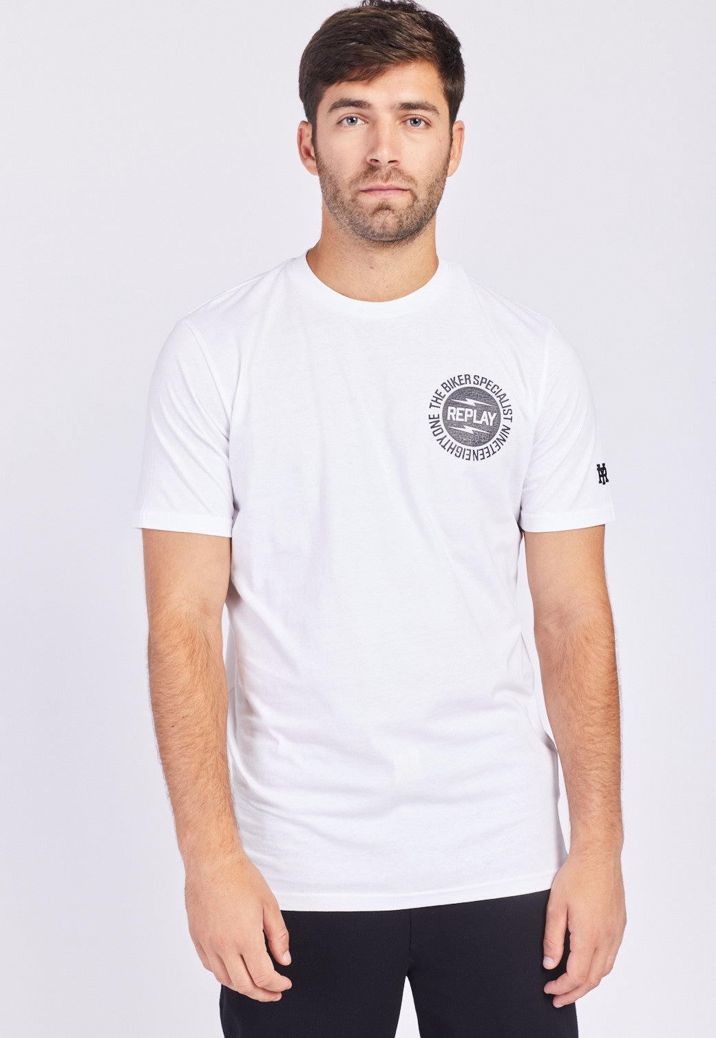 טי שירט קצרה עם הדפס גברים