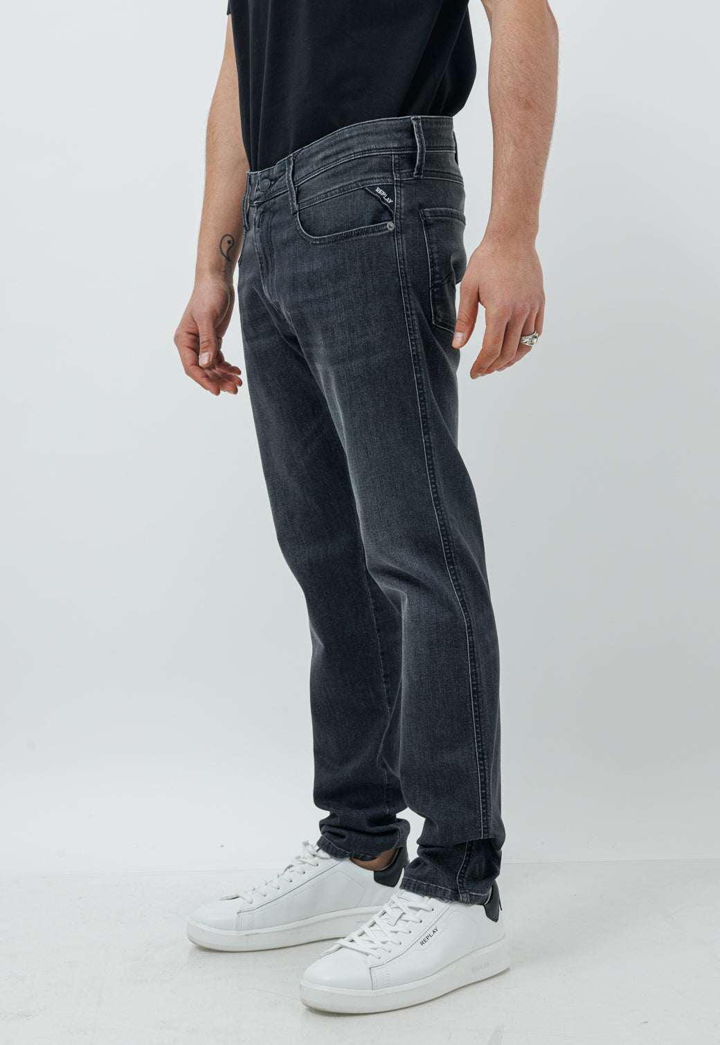 ג'ינס ANBASS אפור לגברים