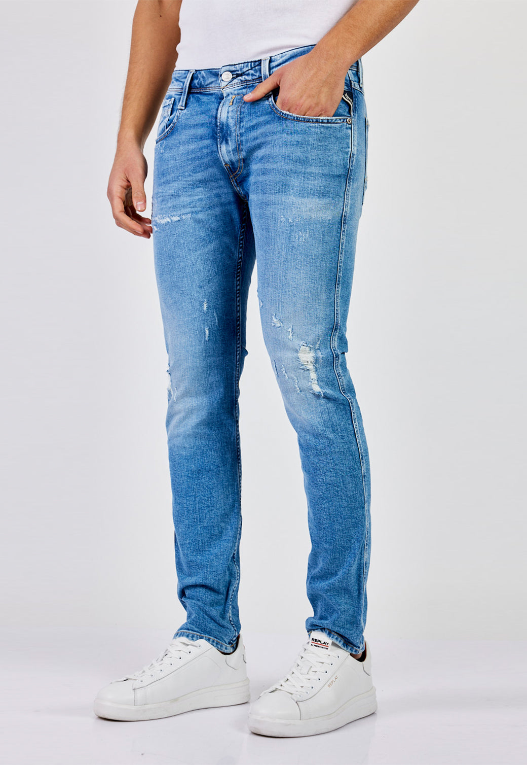 מכנסי ג'ינס Slim Fit ANBASS גברים