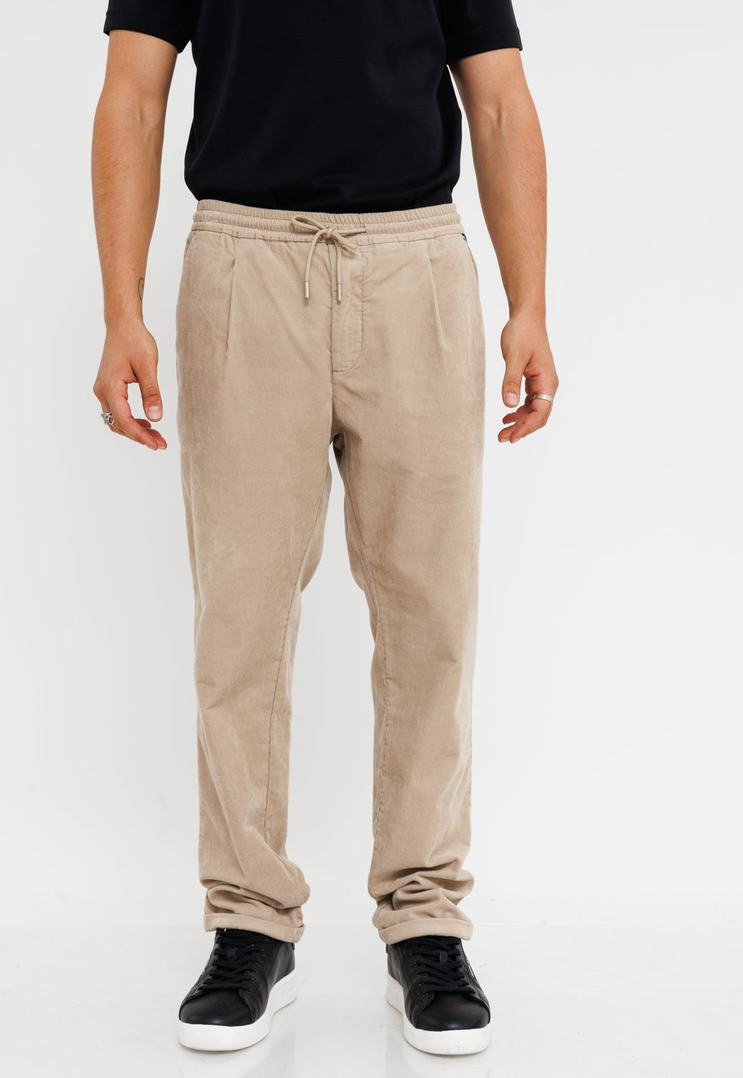 מכנסי קורדרוי רחבים לגברים