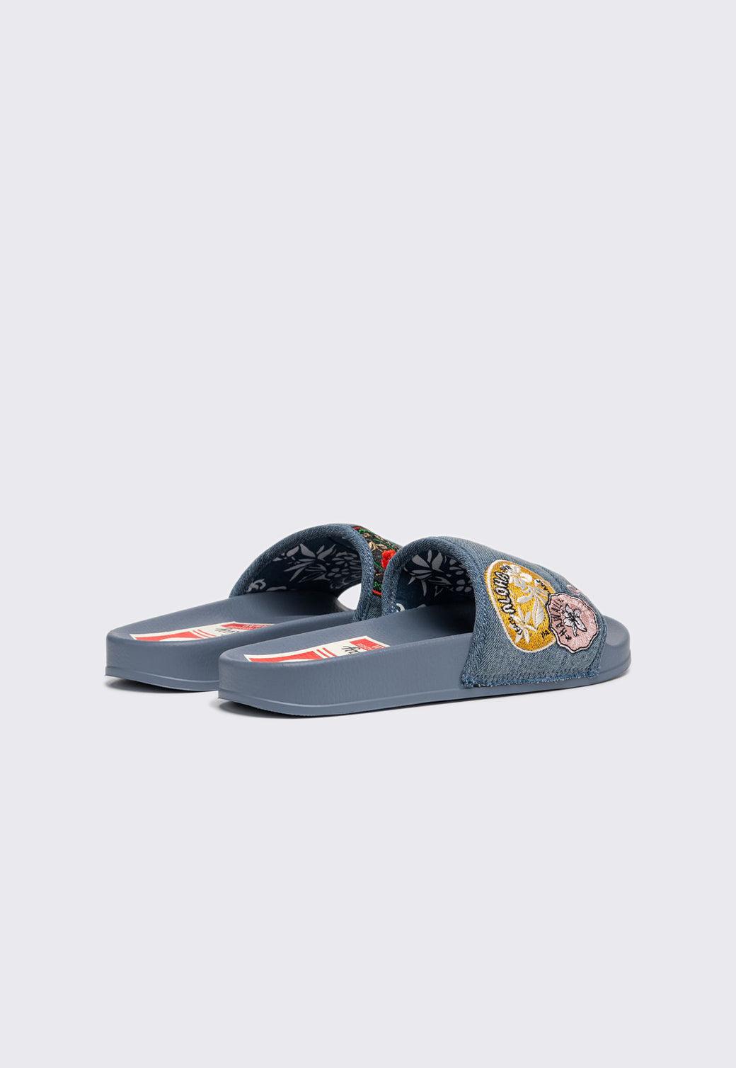 כפכפי נשים HAWAII בצבע ג'ינס עם רקמות