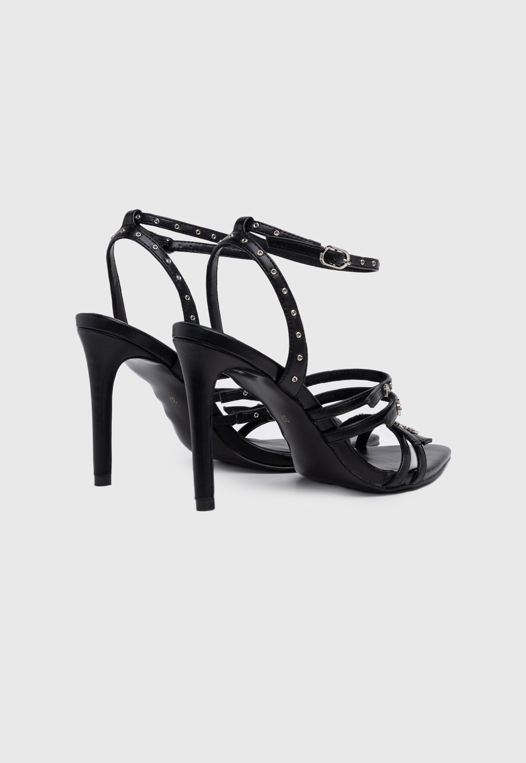 סנדלי עקב Multi לנשים בצבע שחור