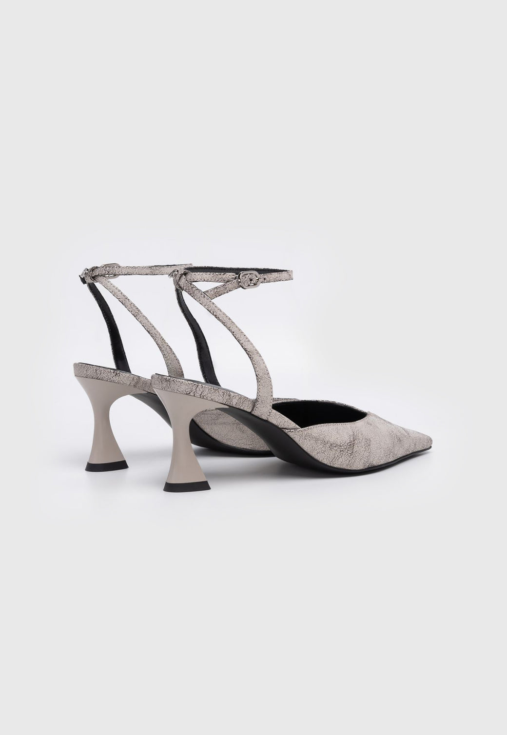 נעלי עקב Color לנשים בגוון לבן מלוכלך