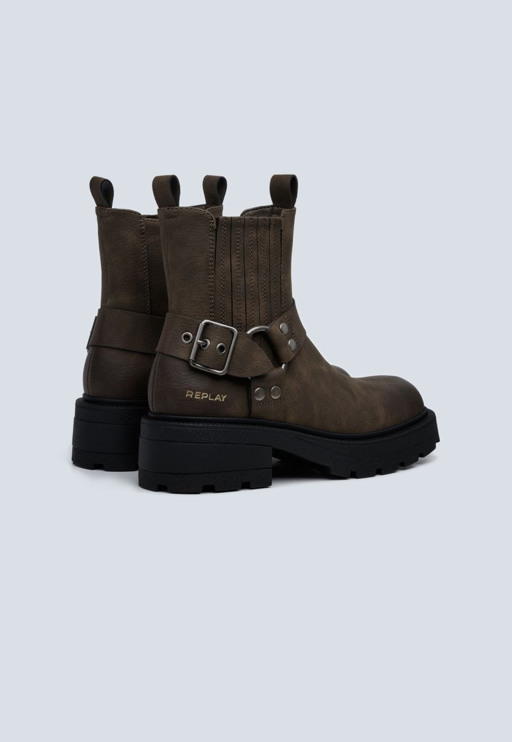 מגפיים לנשים BRIGITTE MID בצבע חום עם אבזם