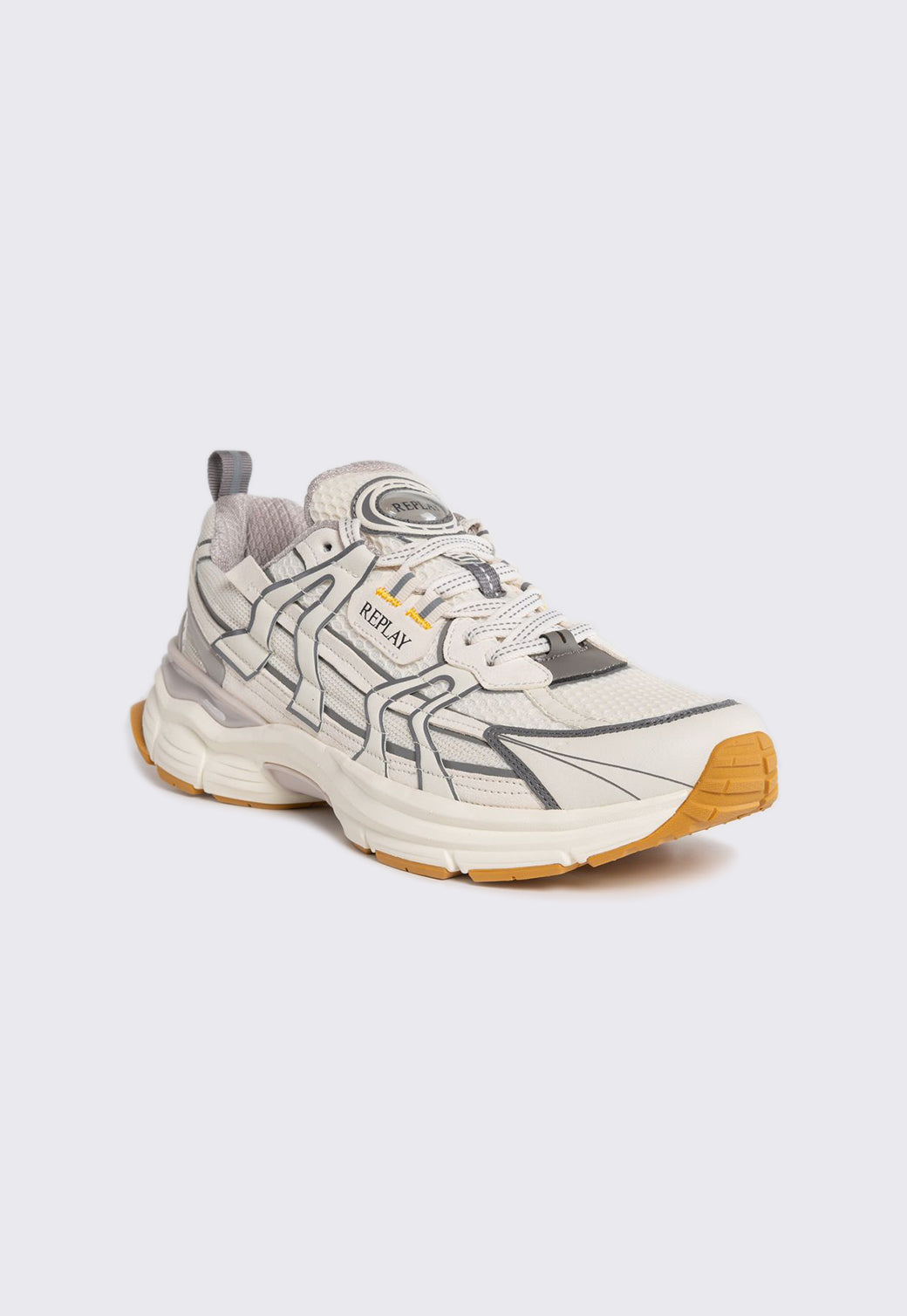 סניקרס דגם RIFF RUNNER לגברים אפור וצהוב