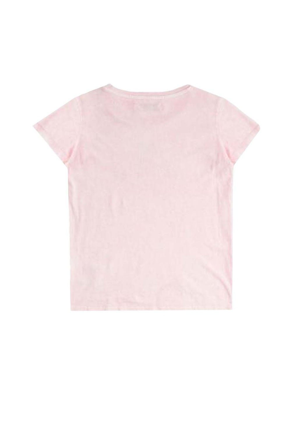 טי שירט קצרה לוגו | ילדים PINK / 8A