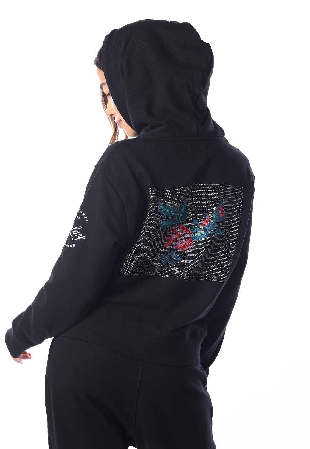 קפוצון הדפס תמונה בגב | נשים BLACK / S