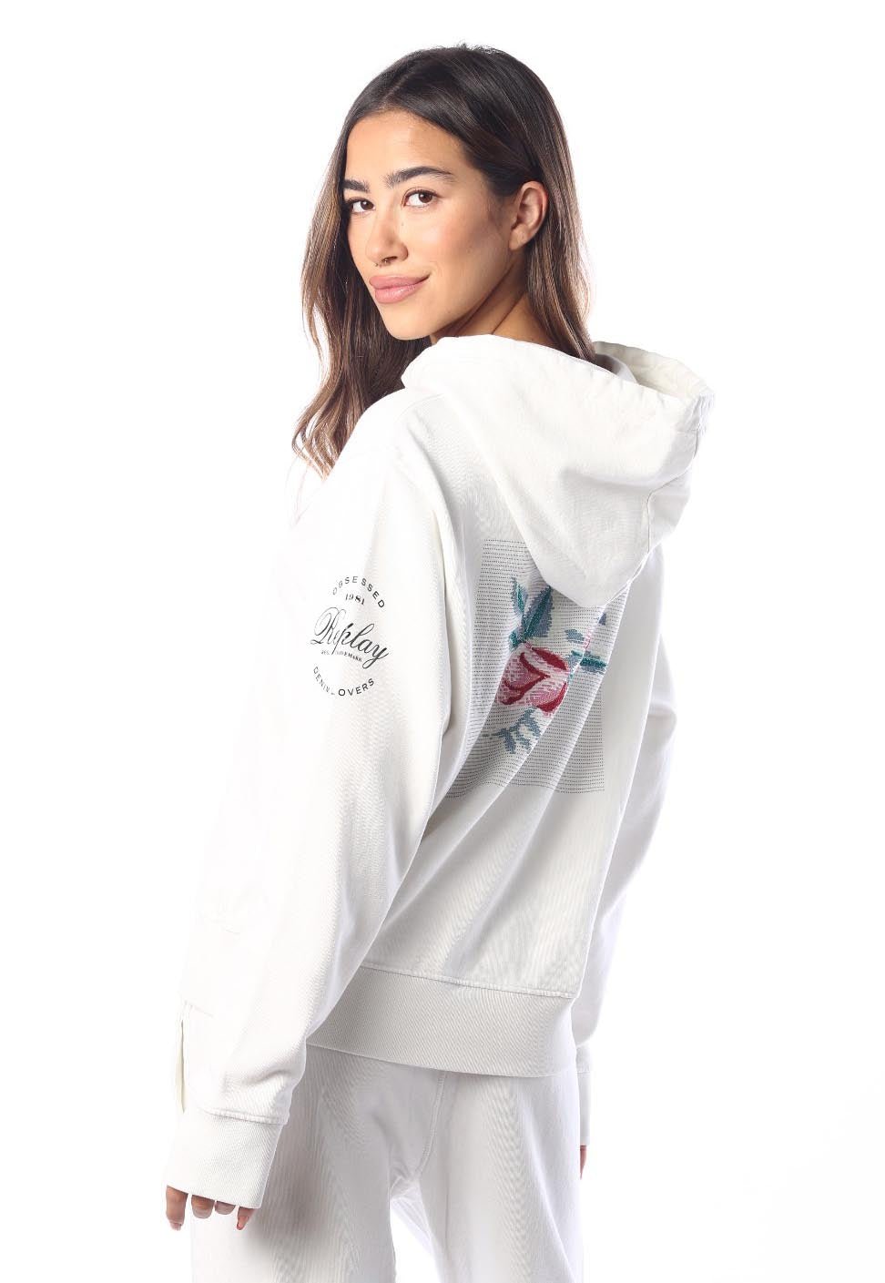 קפוצון הדפס תמונה בגב | נשים WHITE / S