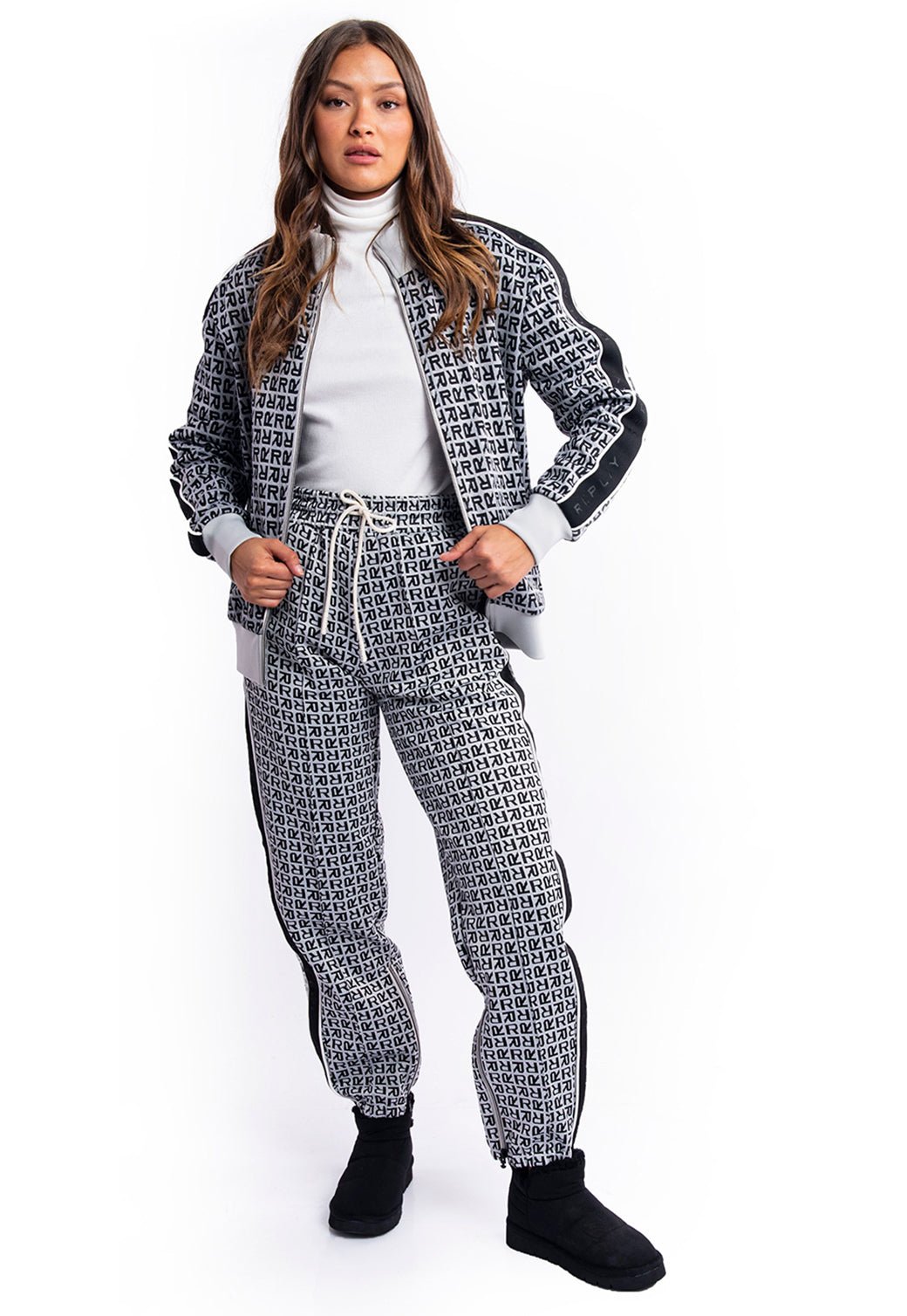 ז׳קט צווארון מרוכסן | נשים BLACK / S