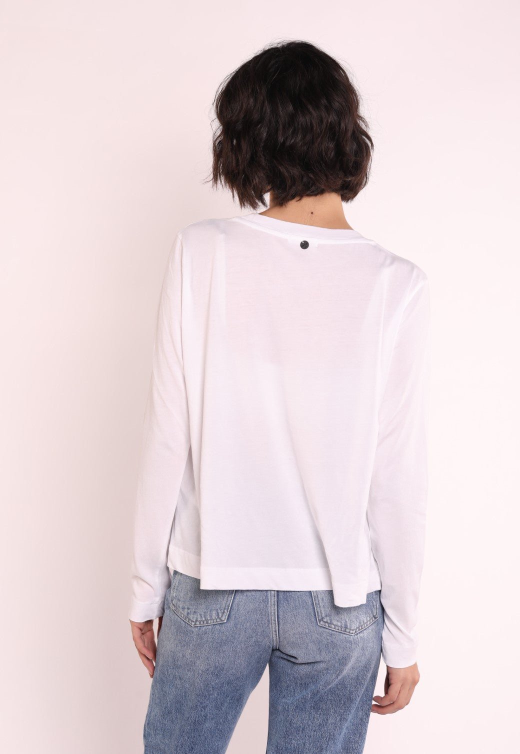 טי שירט ארוכה עם לוגו בתחתית החולה | נשים WHITE / S