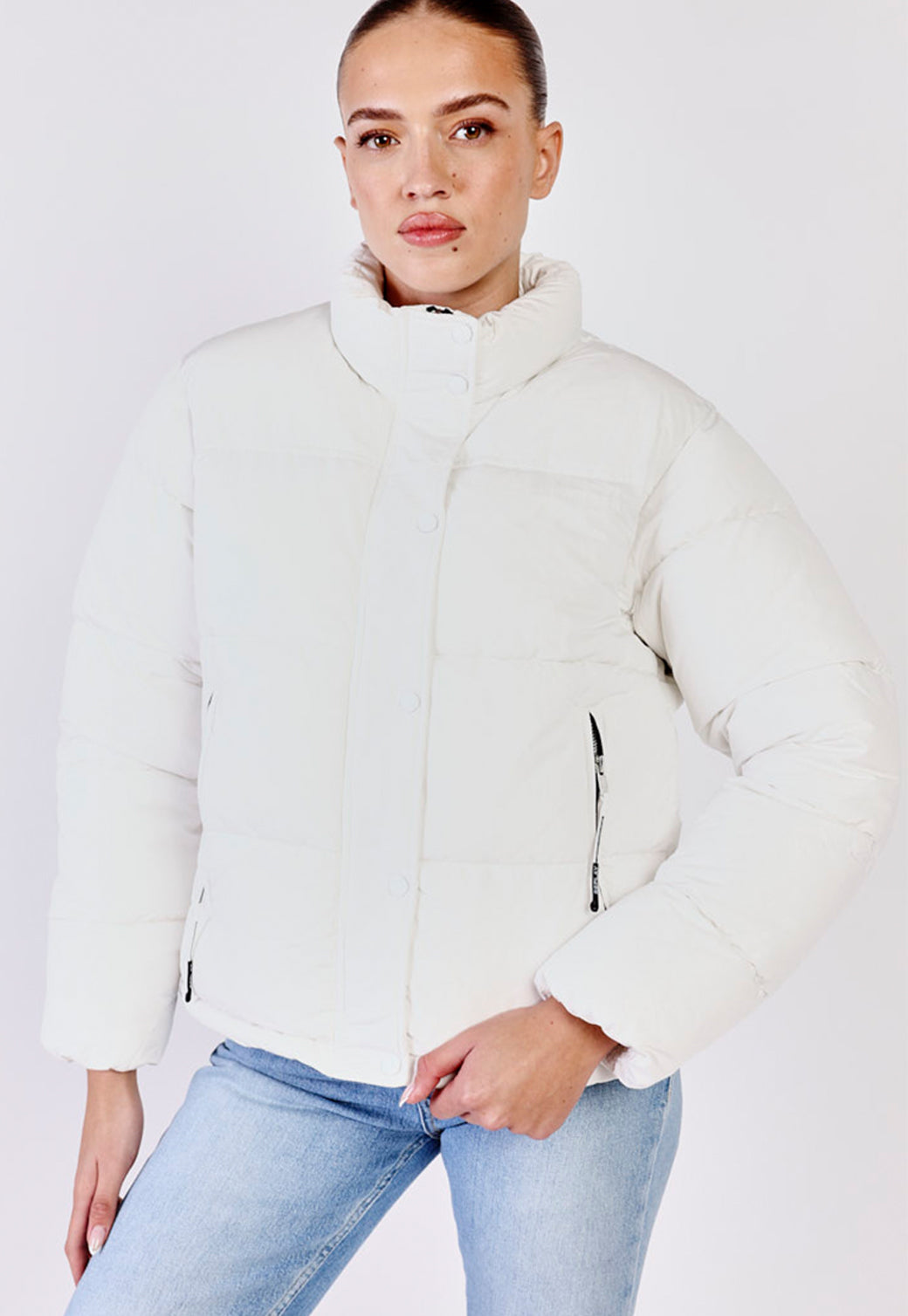 מעיל פאפר עם כיסים נשים