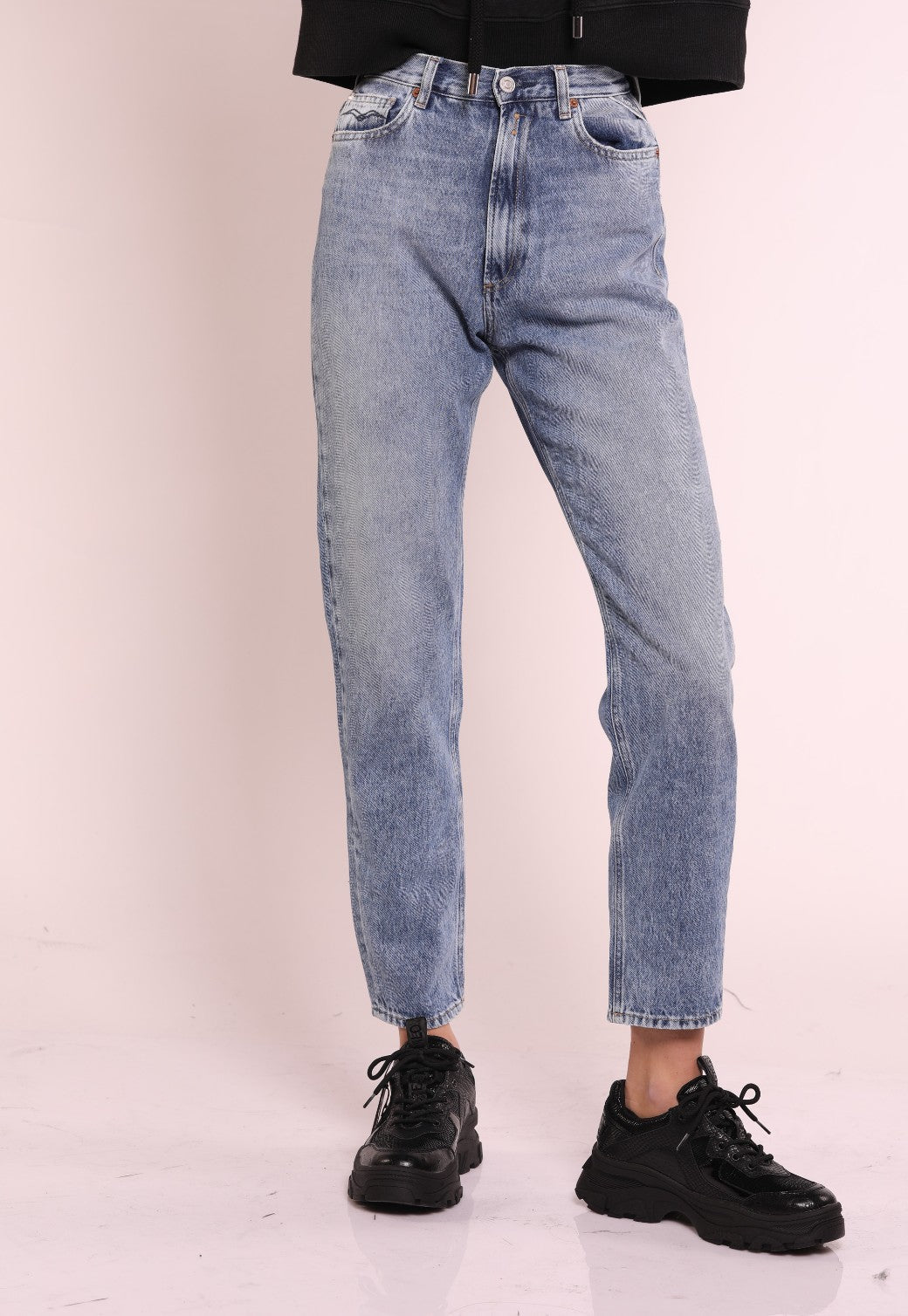 ג'ינס בגזרת Colene Straight Leg High Waist | נשים BLUE / 27