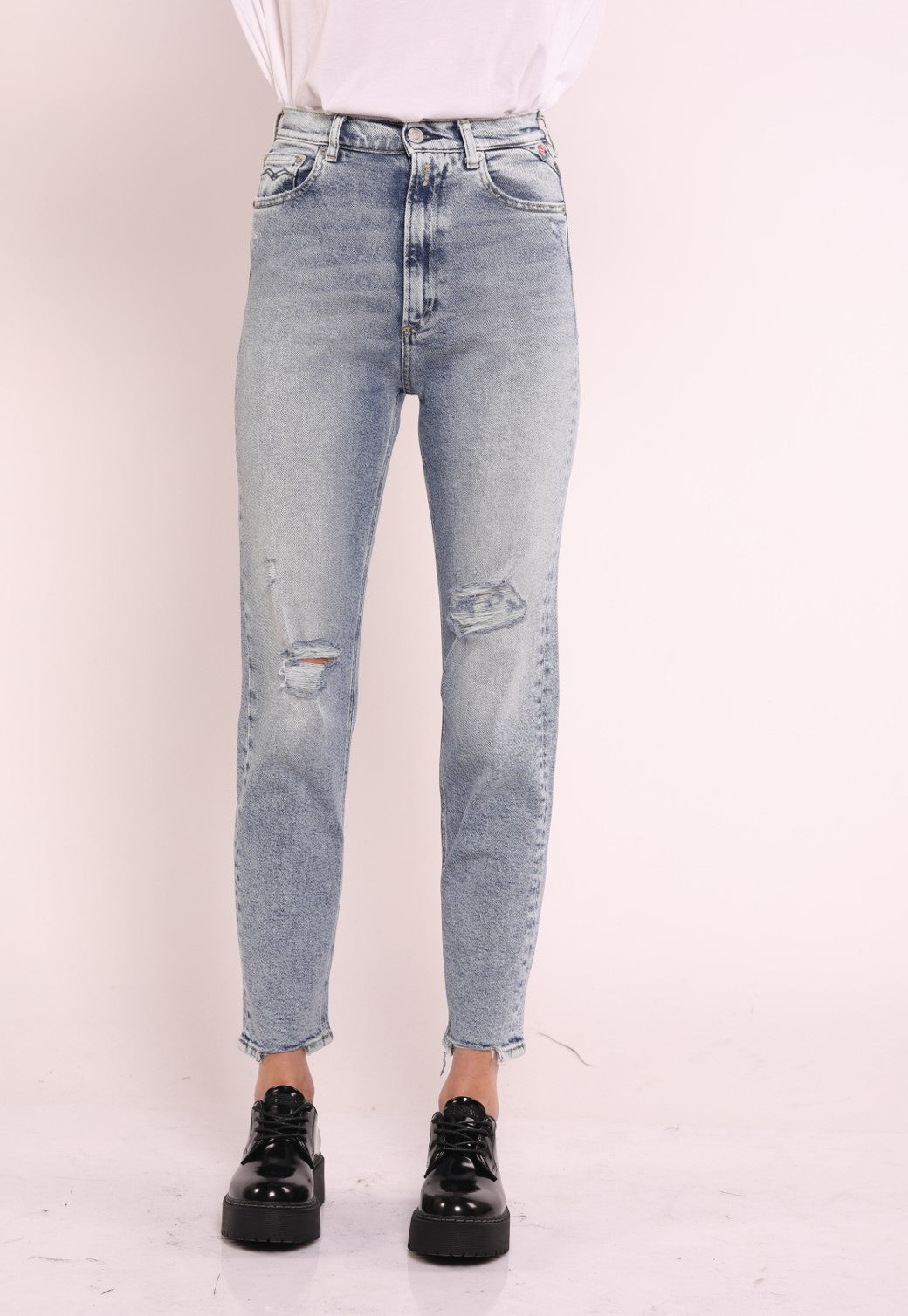 ג'ינס בגזרת Colene Straight Leg High Waist | נשים BLUE / 27