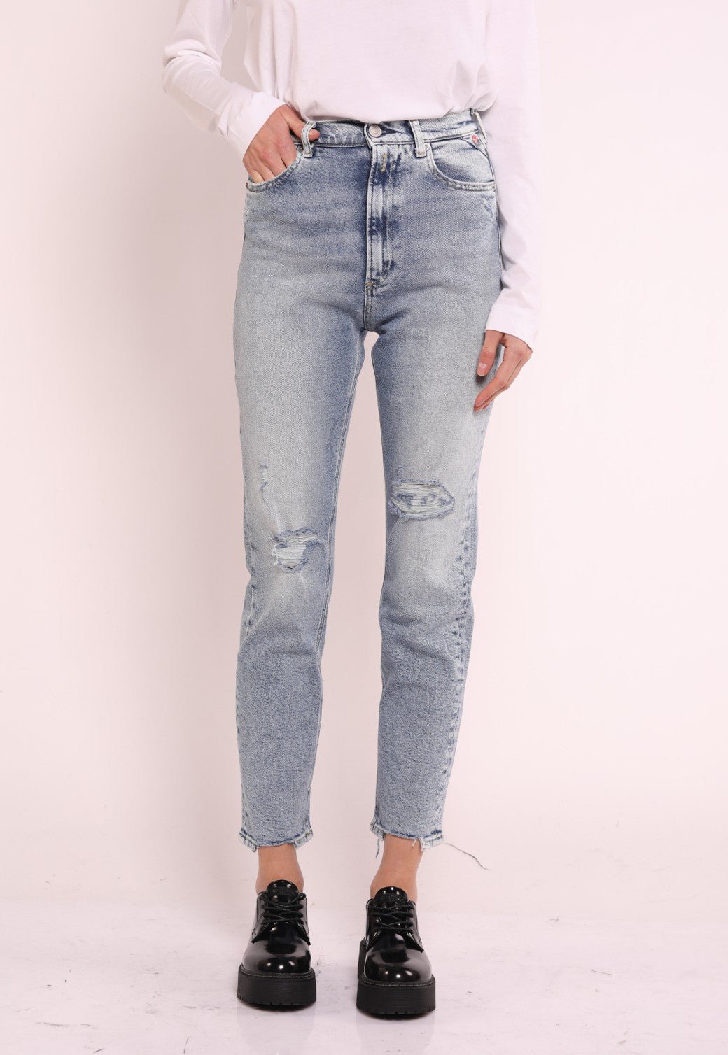 ג'ינס בגזרת Colene Straight Leg High Waist | נשים BLUE / 27