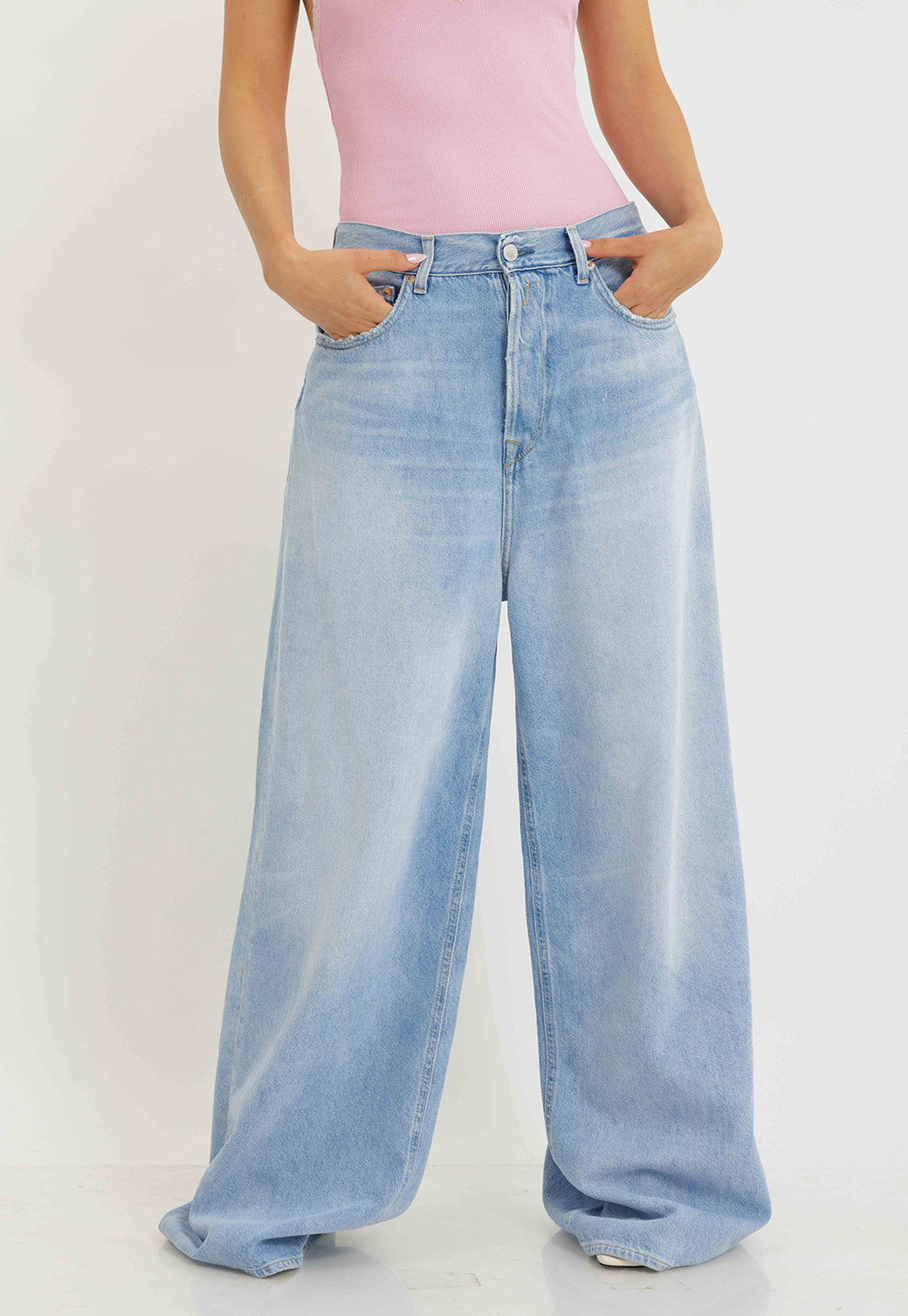 ג'ינס רחב בגזרת MARGOT לנשים