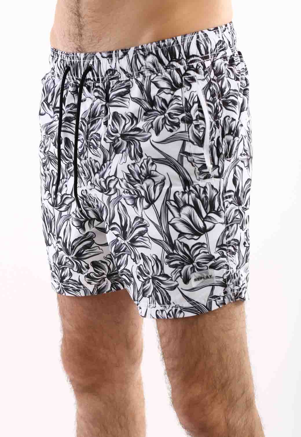 בגד ים הדפס פרחים גברים - Replay