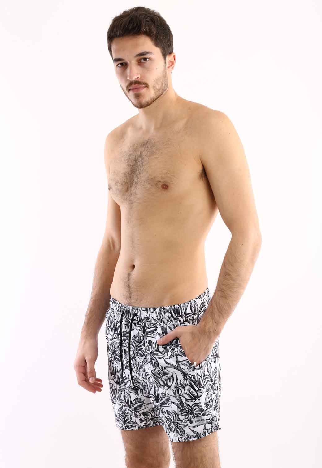 בגד ים הדפס פרחים גברים - Replay