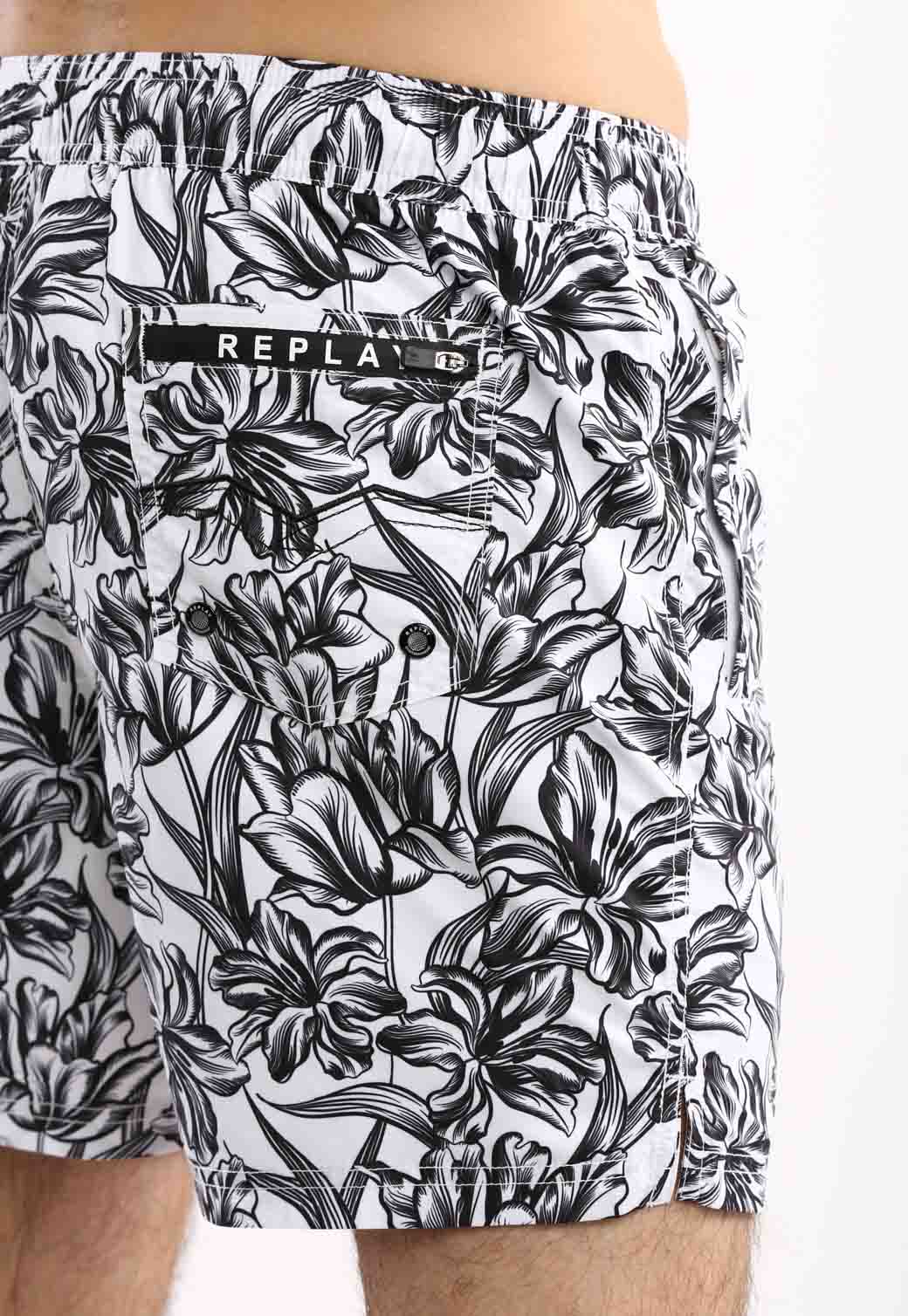 בגד ים הדפס פרחים גברים - Replay