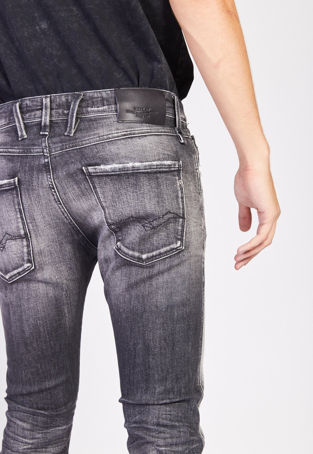 ג'ינס Anbass Slim עם שפשופים גברים - Replay