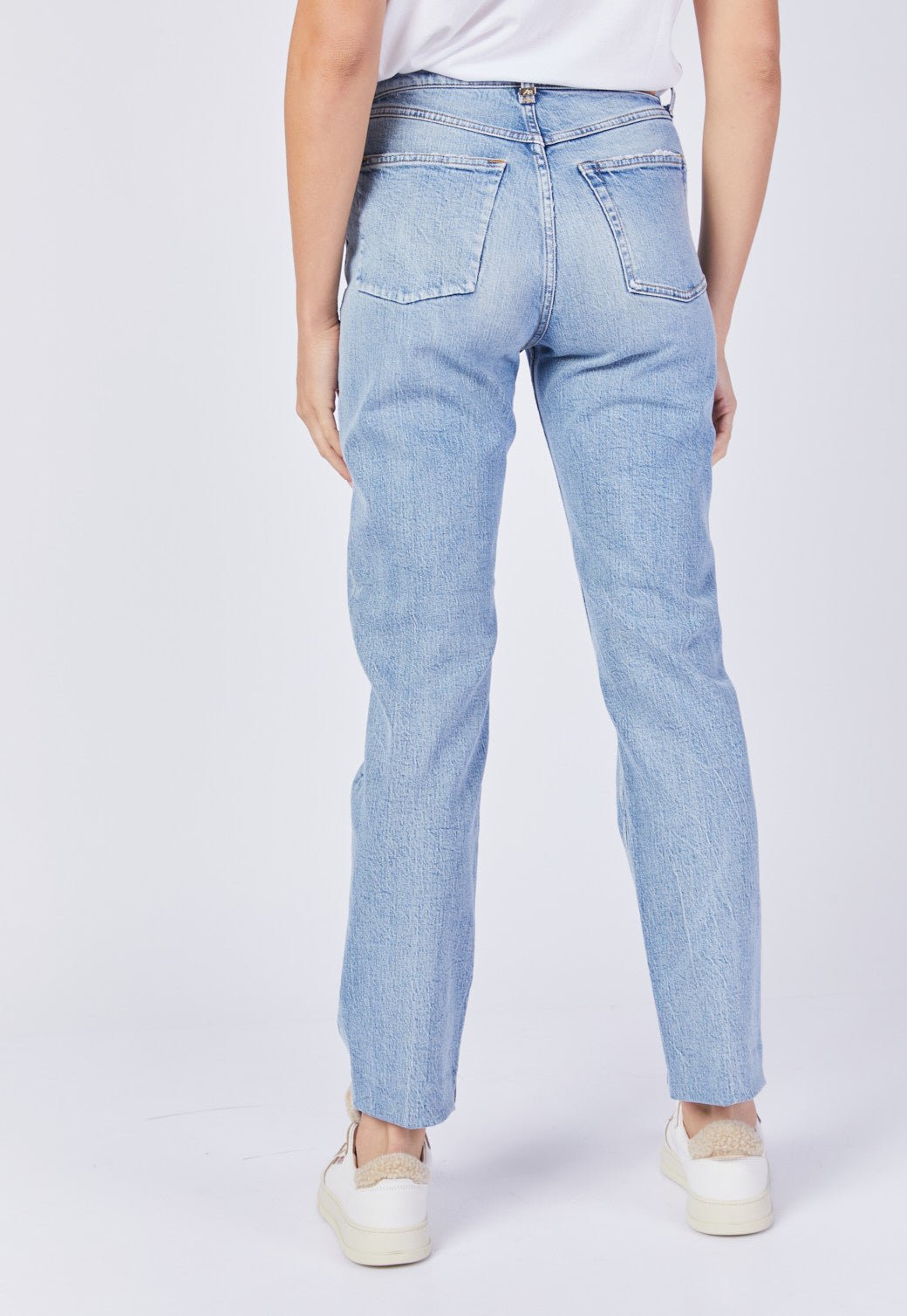 ג'ינס בגזרת Mom Fit נשים - Replay