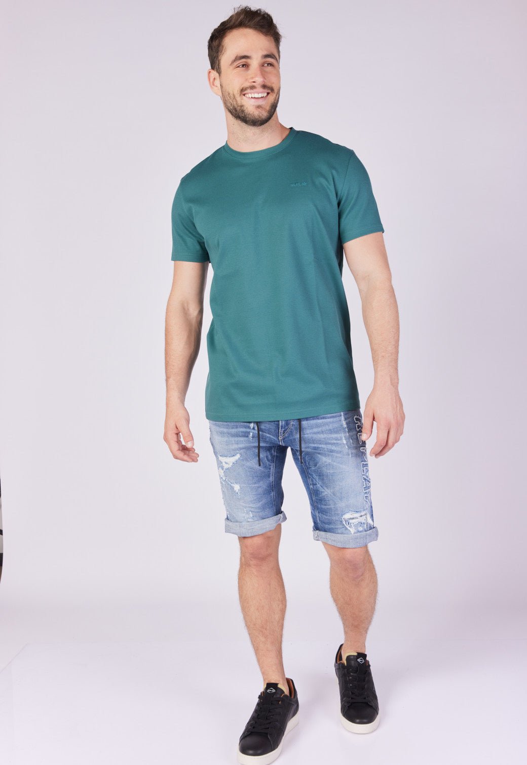 ג'ינס ברמודה עם שרוך במותן גברים - Replay