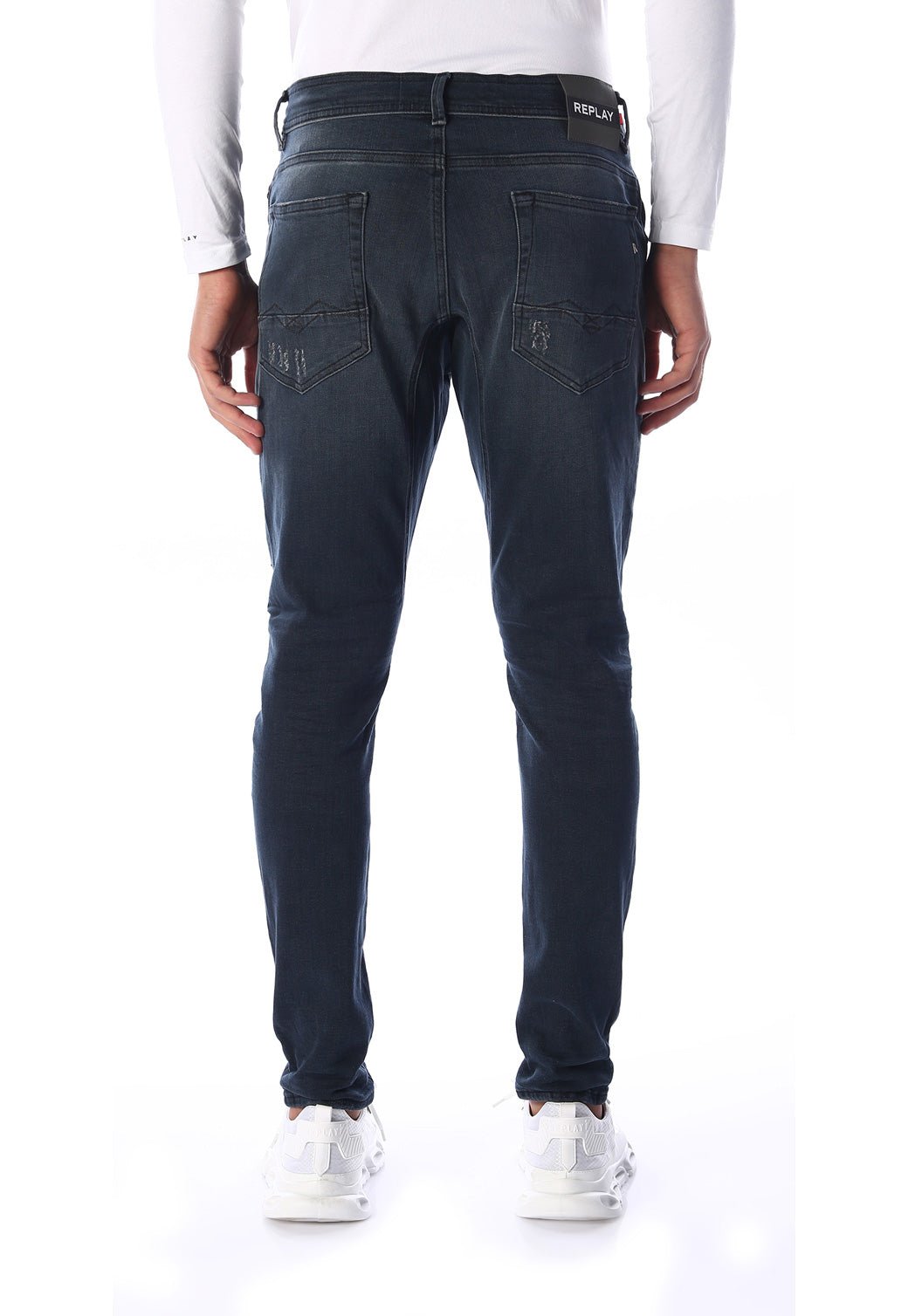 ג'ינס Kovic Super Slim משופשף לגברים - Replay