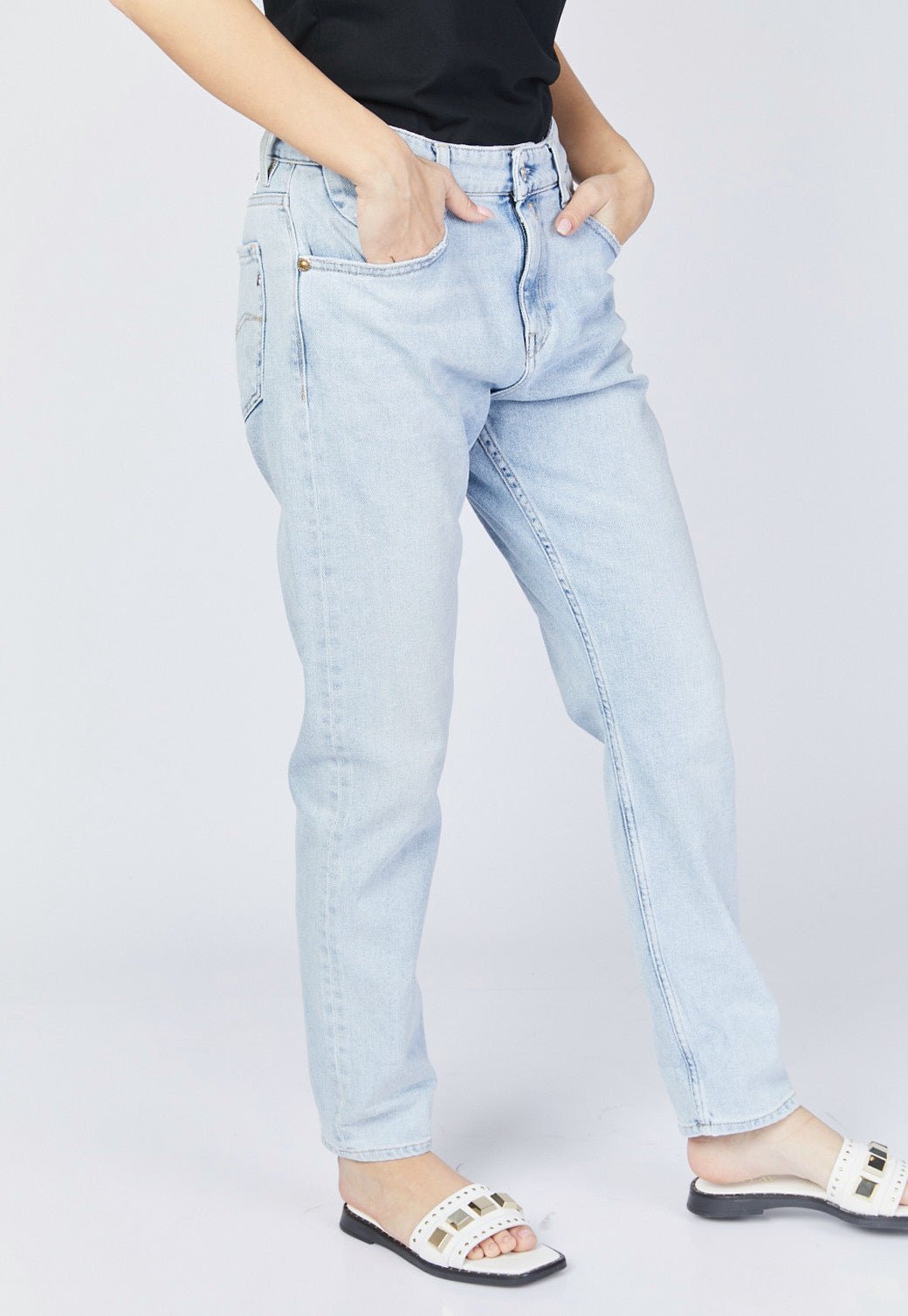 ג׳ינס נמוך בגזרה ישרה נשים - Replay