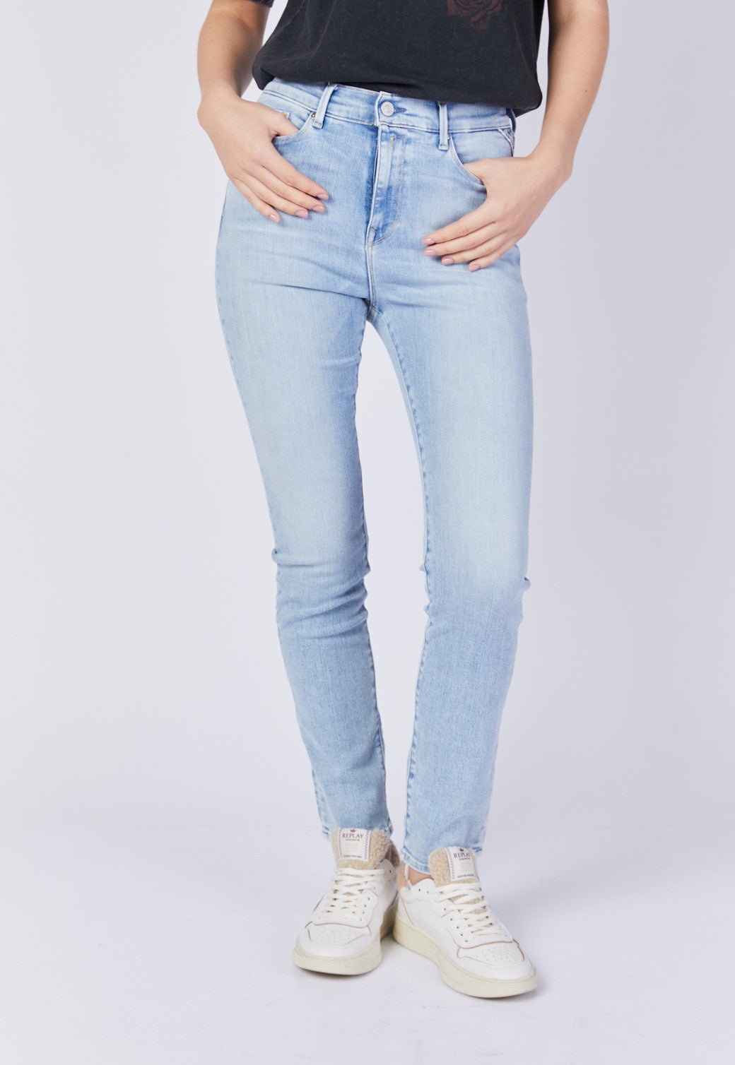 ג'ינס סקיני Mid Rise נשים - Replay