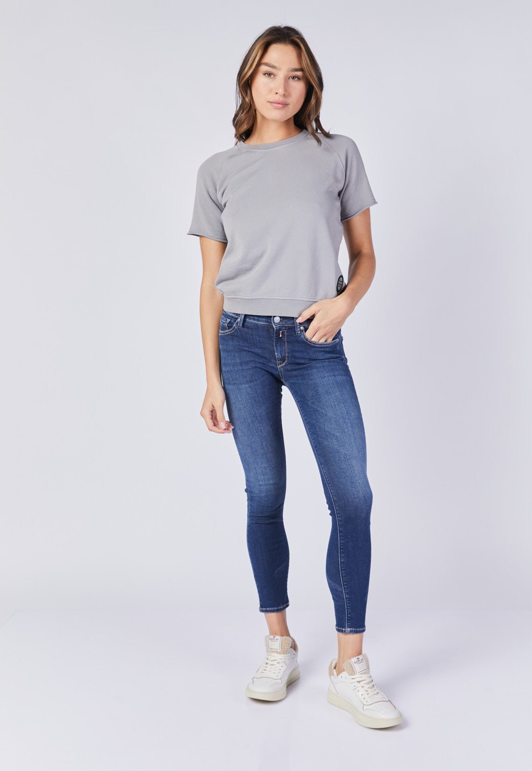 ג'ינס Skinny High Waist New Luz לנשים - Replay